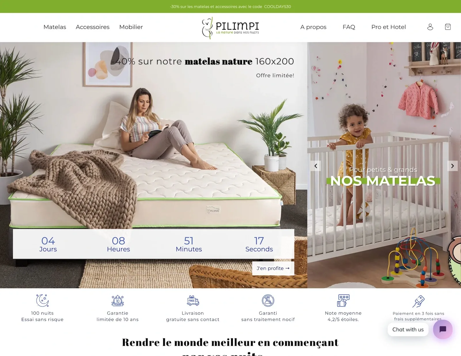 Literie Pilimpi — Développement Web
